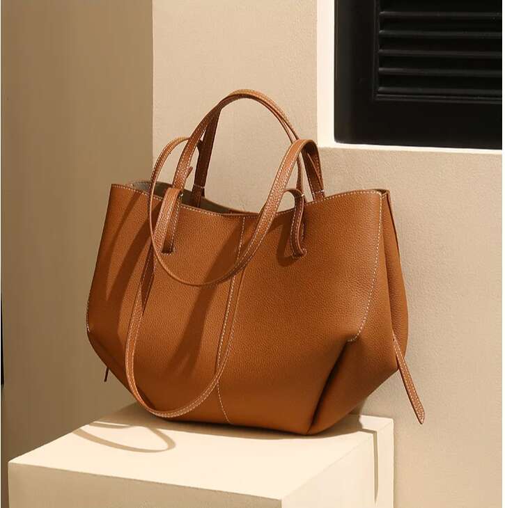 100% Genuine Leather Bag Woman Casual Tote Large Capacity Shoulder Purses Designer Handbag 2025