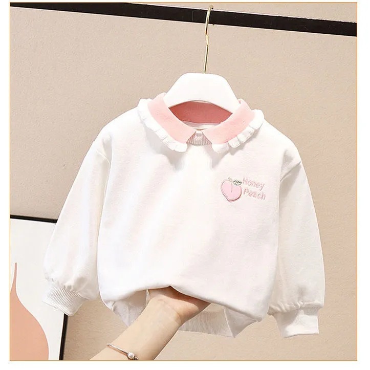 Ddmyshoesvip Girls Hoodie And Autumn Loose Fitting Pullover Girls Western Style Long Sleeved T Shirt Korean Version Base Shirt Spring Top Trend