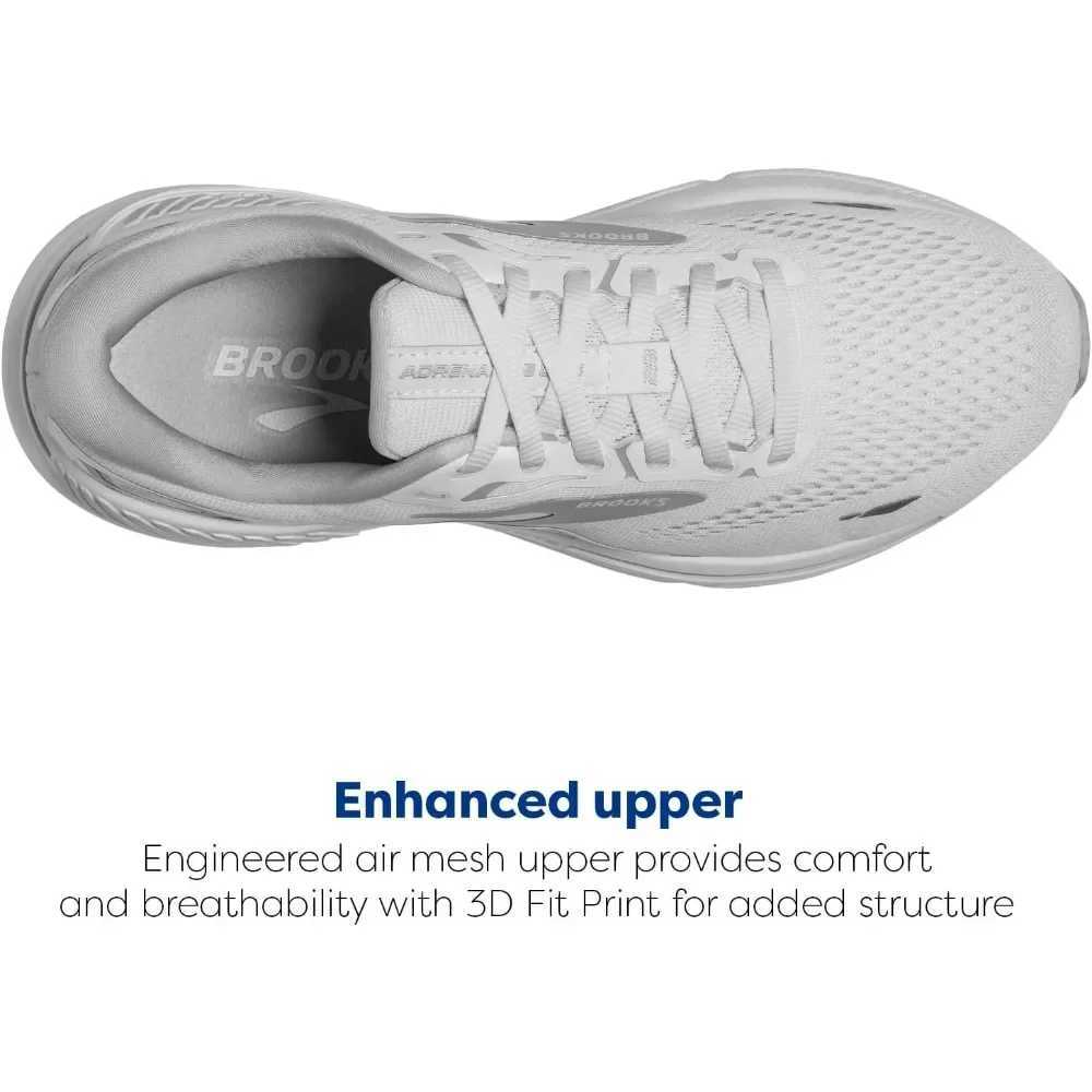 Brooks Mens Adrenaline GTS 23 Features Breathable Materials for Maximum Cfort Lg Runs Y250317