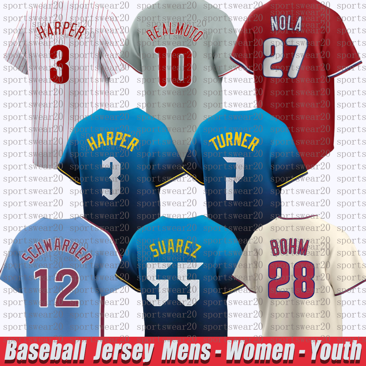 City Connect Baseball Jersey phillies Bryce Harper jersey Trea Turner J.T. RealmutoS Aaron Nola Kyle Schwarber Wheeler Nick Castellanos Bryson Stott jerseys