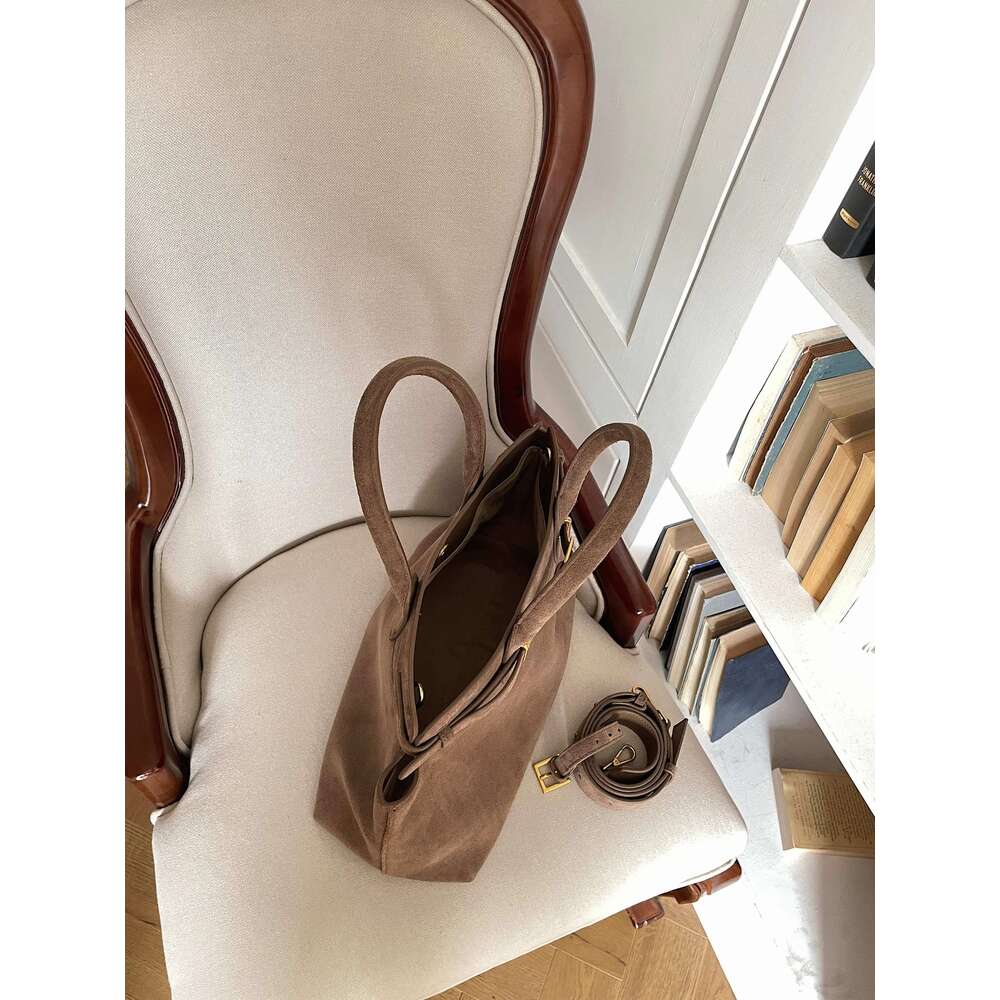 100% Natural Suede Bag Women Designer Bags Roomy Casual Tote Crossbody Fashionable Handbag And Purses New