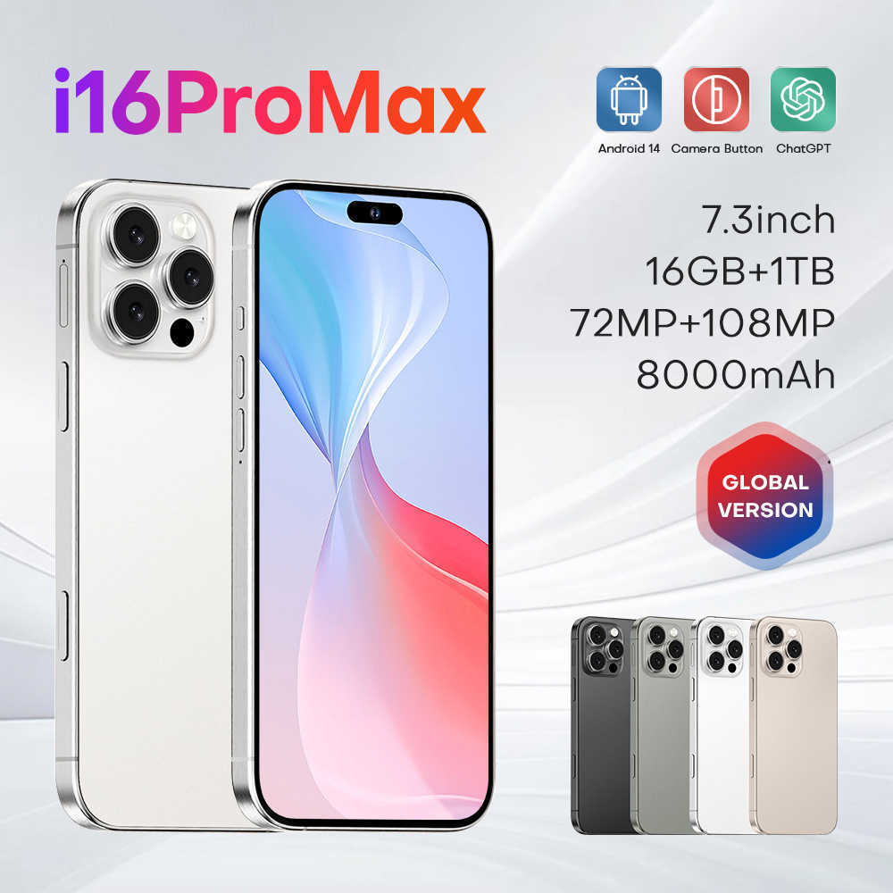 Smartphone Phones I16 ProMax smartphone 7.3 screen 16+1T Android Ozon (Jin) z250319