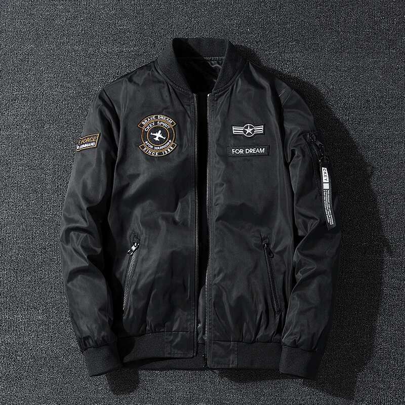 Coat Men's Air Force Pilot Jacket Ma1 Autumn/Winter Baseball Suit Trendy Brand Double Sided Thickened Large