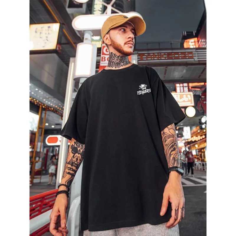 Summer New Casual Loose T-shirt Mens Loose Fashion Printed 8XL Hip Hop Couple Wearing Half Sleeve Cotton TopT250318