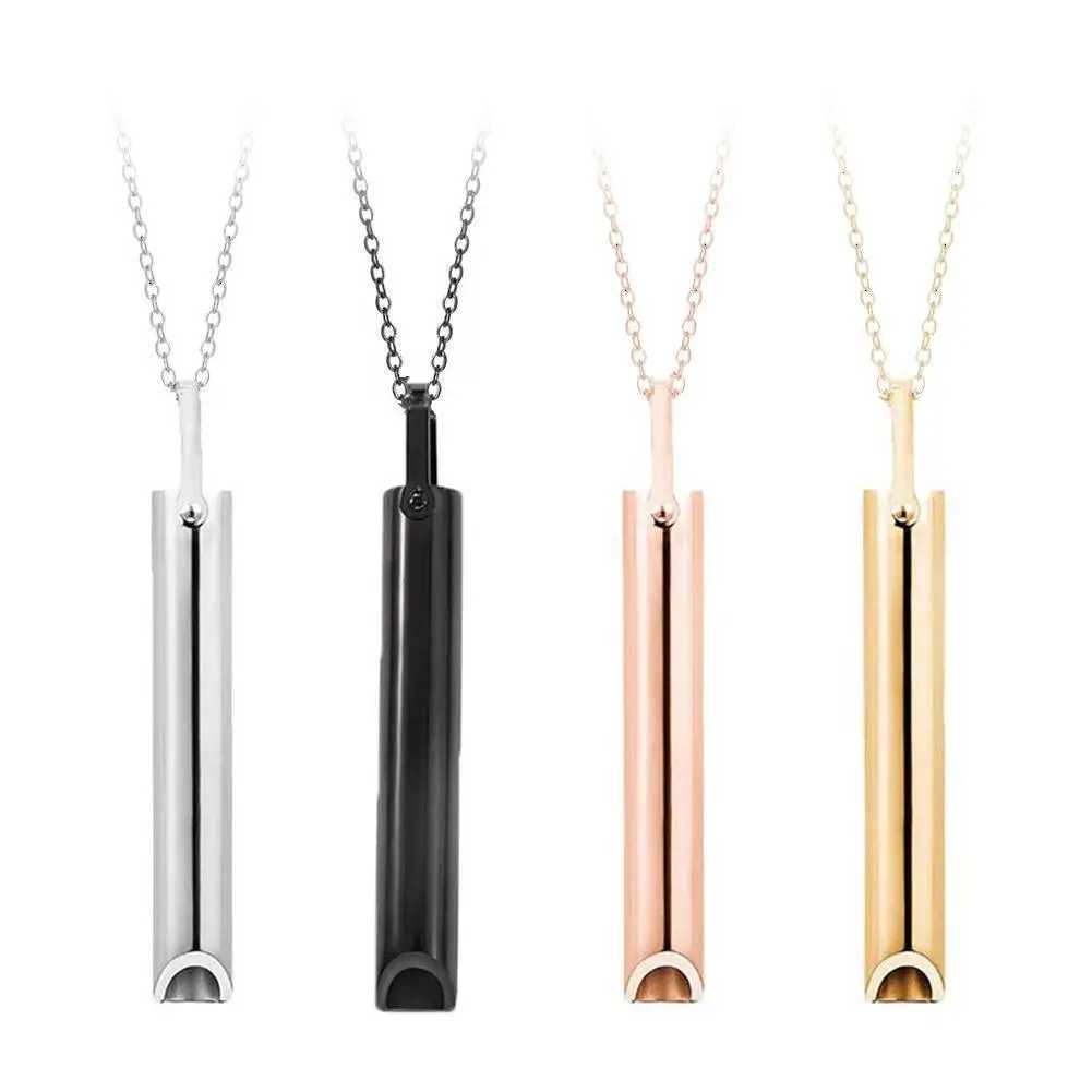 Stainless steel breathable necklace for smoking cessation anxiety relief anti vaping necklace breathing necklace W250318