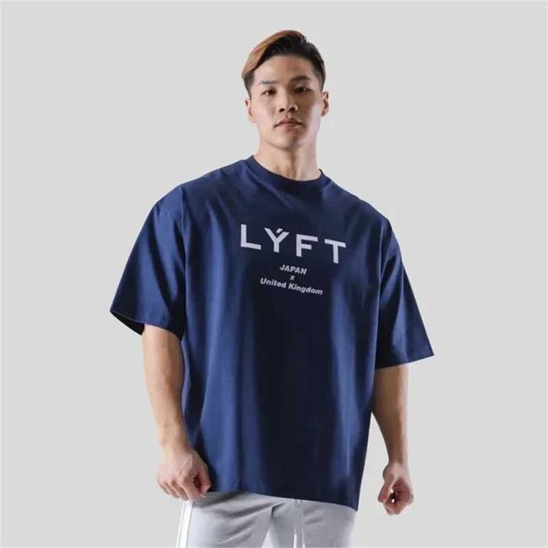 Mens pure cotton short sleeved T-shirt oversized T-shirt loose casual fashion gym training and sports summer novelT250318