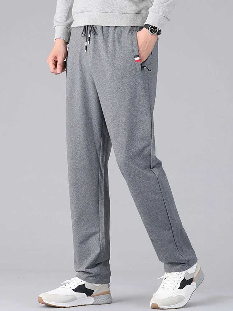 Spring and summer straight cotton sports pants mens sports shirt casual long track pants mens loose runner Trouser Plus size 8XL W250318