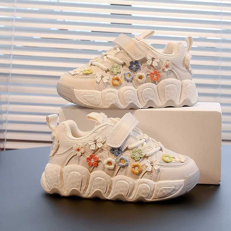 Fashion womens leather sports shoes childrens casual sports shoes floral pattern shoes childrens comfortable walking shoesXJ250318