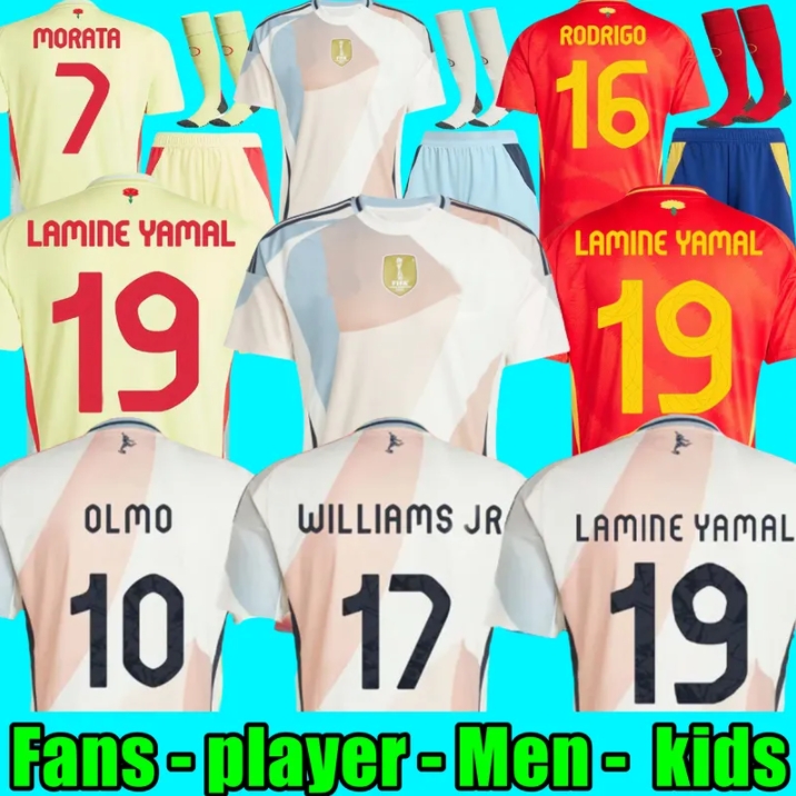 2024 soccer jerseys 24 25 PEDRI LAMINE YAMAL fans Player Espana football shirts men kids kits CARVAJAL OLMO Final RODRIGO Williams SPaiNS ALEXIA EURO 2025 Women