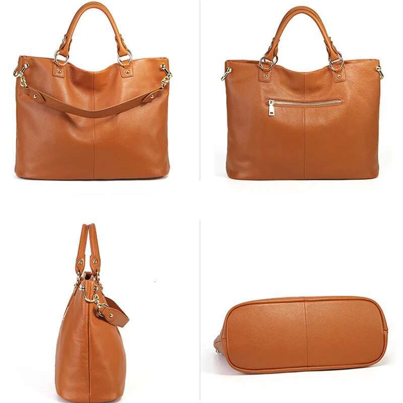 100% Genuine Tote Bags For Women Designer Ladies Soft Leather Shoulder Bag Large Capacity Female Handbags Purses