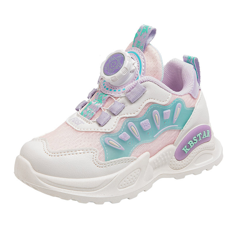 Girls Shoes Sport Light Running Shoes Kids Sneakers Rotate Button Children Comfortable Littlesprouts Walking Footwear Toddler Boys Trainers Size US9C-