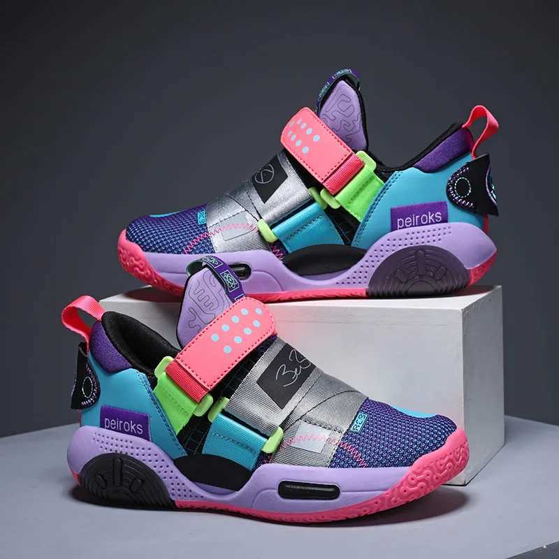 2024 New Childrens Basketball Shoes For Boys Girls Non-slip Kids Sport Shoes Lightweight Outdoor Sneakers Trainers Footwear W250318