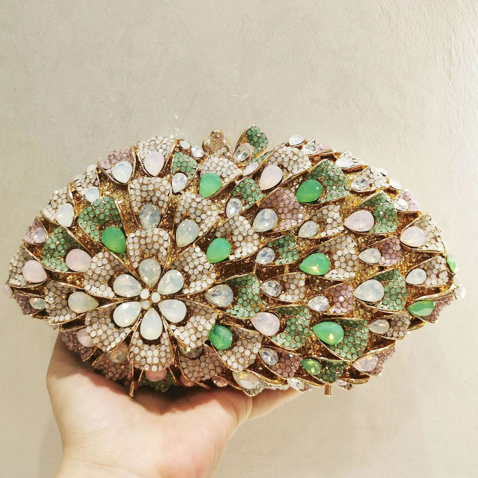 XIYUAN Full Big Stones Evening Bags Female Clutches For Women Dinner Rhie Handbags Wedding Bridal Crystal Clutch Purse