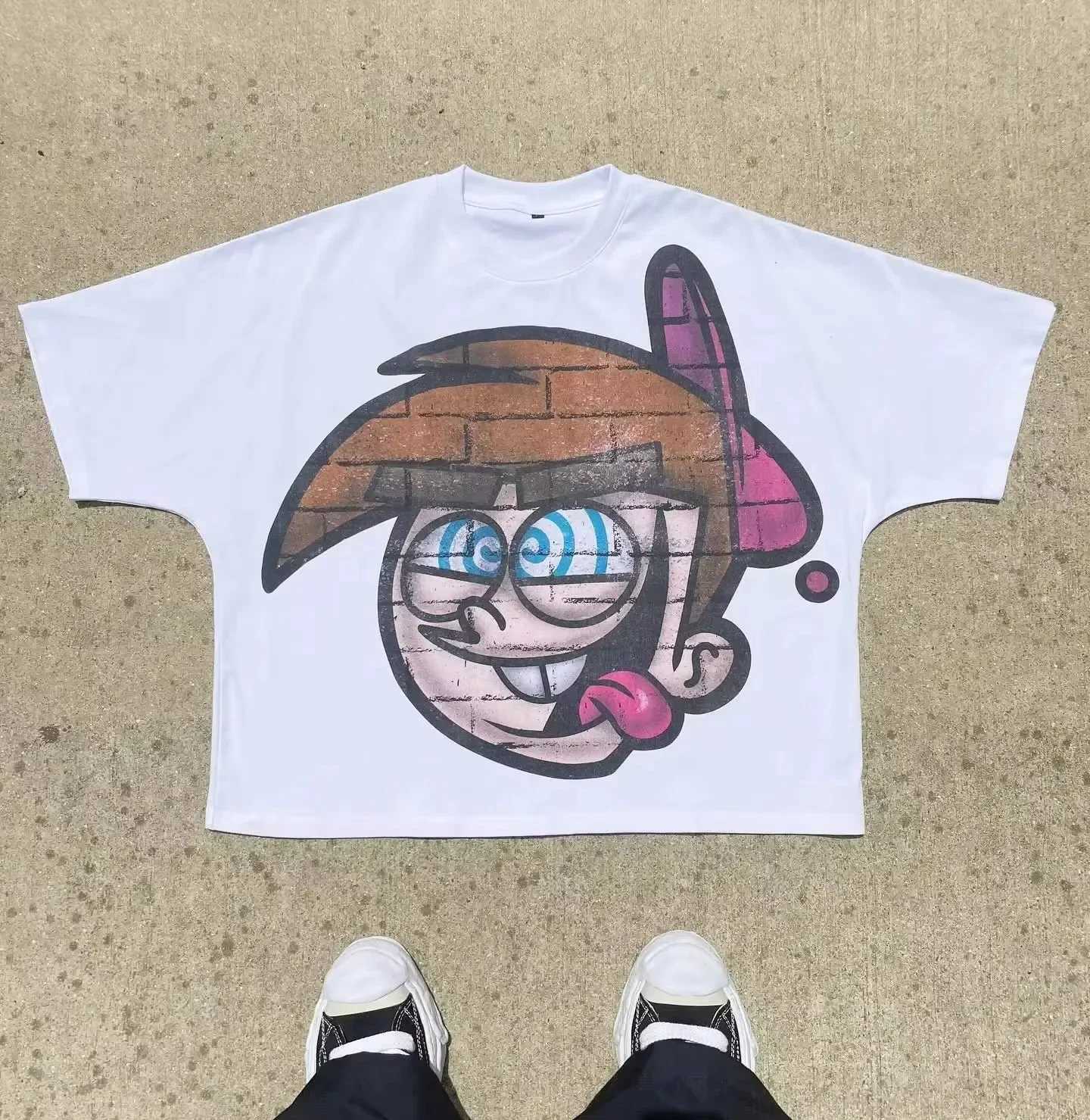 Streetwear mens and womens clothing Harajuku cartoon childrens graphic printing T-shirt casual cotton summer short sleeved new Y2K topXJ250318