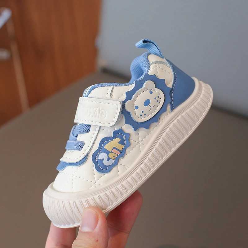 Childrens Casual Sneakers Blue Leather Four Seasons Boys Girls Toddler Shoes 0-6 Years Old Brown Soft Non-slip Kids Baby ShoesXJ250318