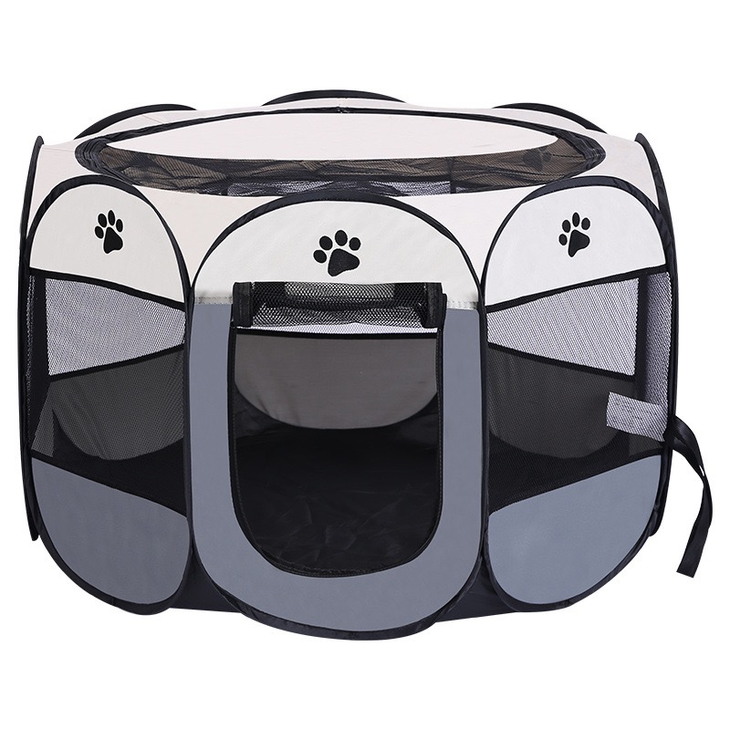 Pet Portable Foldable Pet Playpen, Dog Playpen Indoor/Outdoor - Ideal for Puppies, Cats, Rabbits - Removable Zipper & Collapsible Travel Bowl