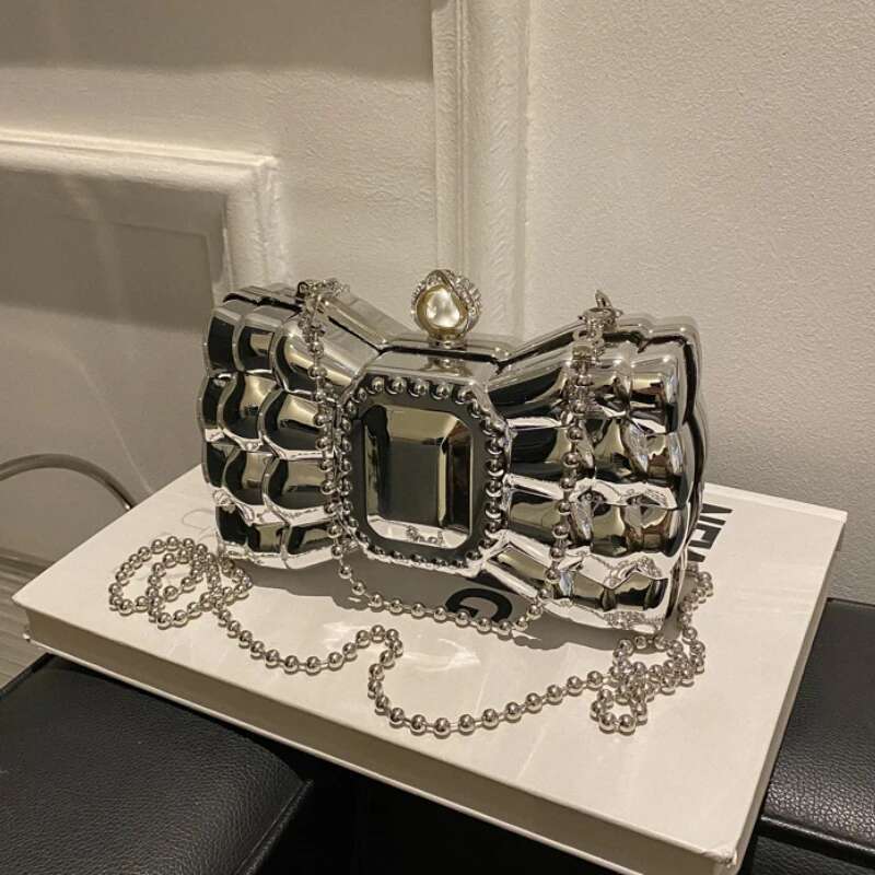 Bow Evening Bags For Women 2023 New Hip Hop Small Purse Fashion Party Crossbody Mobile Phones Cute Woman Shoulder Bag