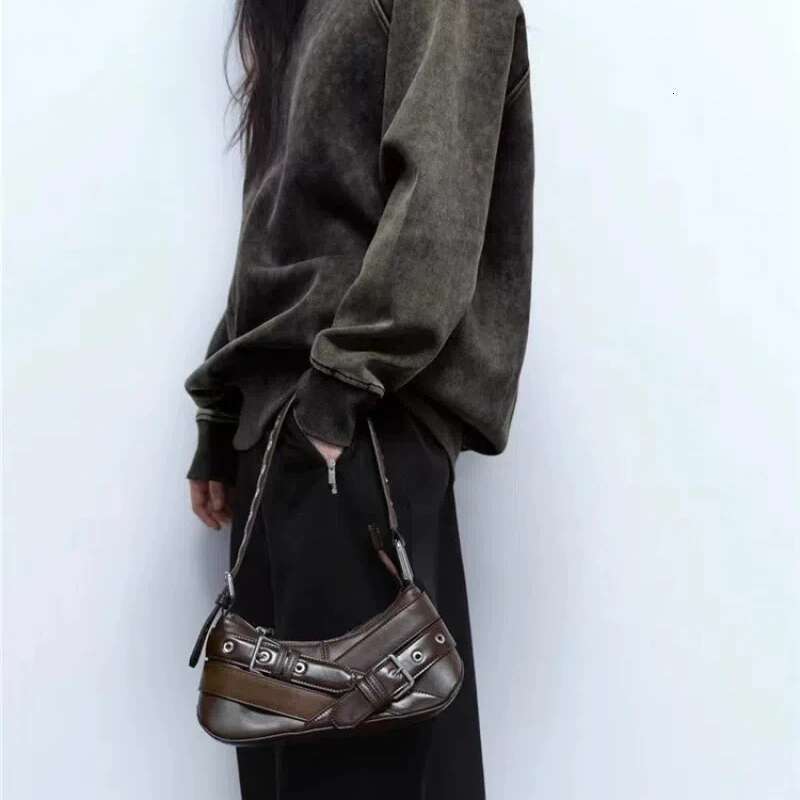 Handbags Retro Female American Hottie Exquisite Motorcycle High-end Casual And Simple Armpit Bag