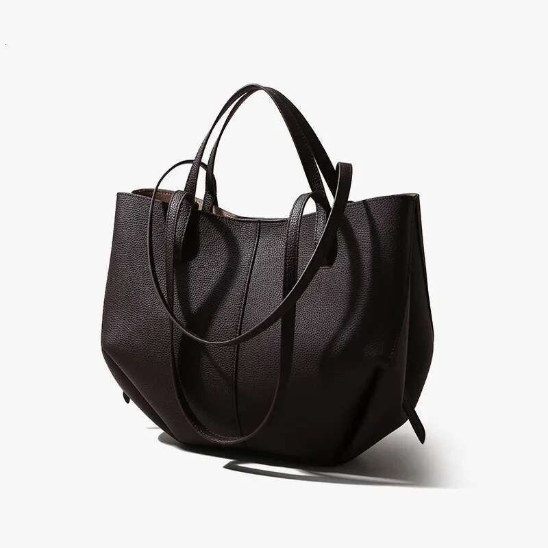 100% Genuine Leather Bag Woman Casual Tote Large Capacity Shoulder Purses Designer Handbag 2025