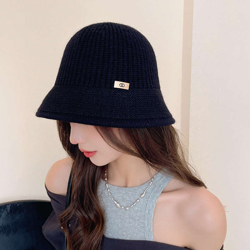 2024 New Autumn and Winter Premium Fragrant Knitted Casual Fashion Bucket Show Face Small Fisherman Hat