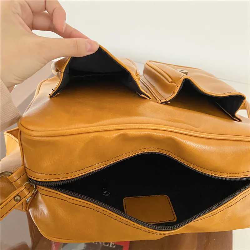 Vintage wen Messenger bag Large capaci oil wax leather fem shoder bag ladies crossbody bag Casual big handbag w Z250318