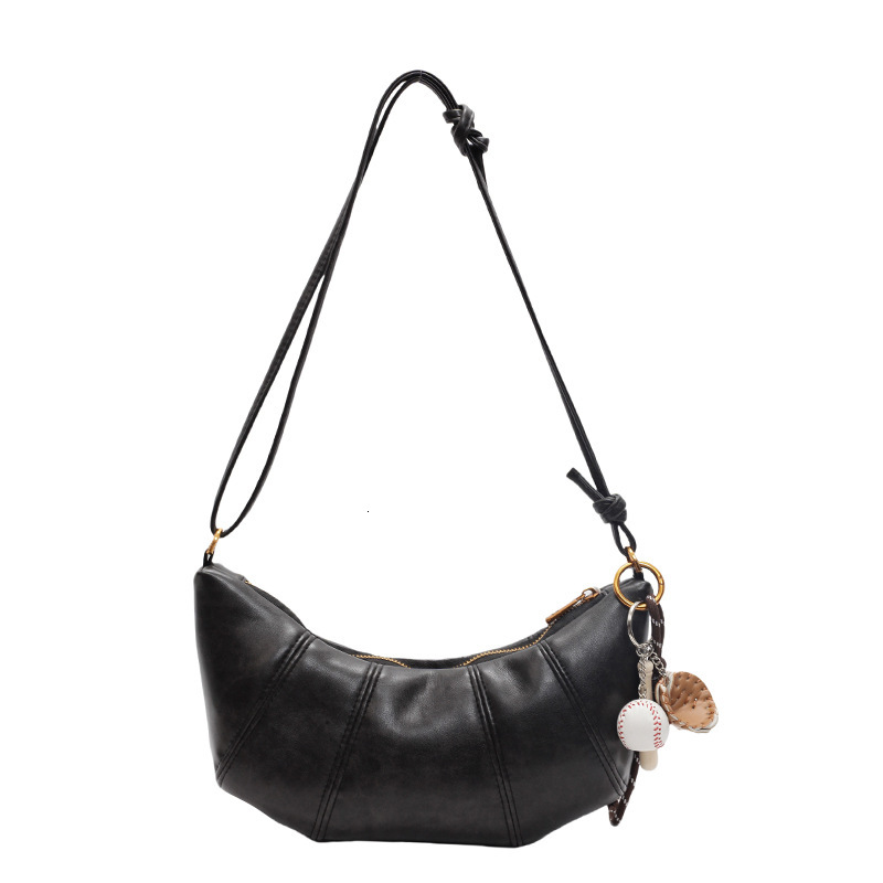 2025 Summer New High quality Croissant Fashion Designer Women s Handbag Light Luxury Crossbody Bag Brown Multifunctional Denim Wallet Storage Bag