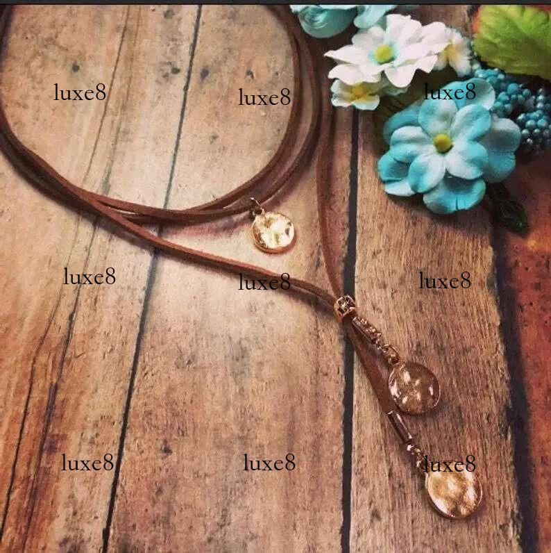 Boho Hammer Coin Disc Layered Veet Rope Choker Necklace for Women Southwestern