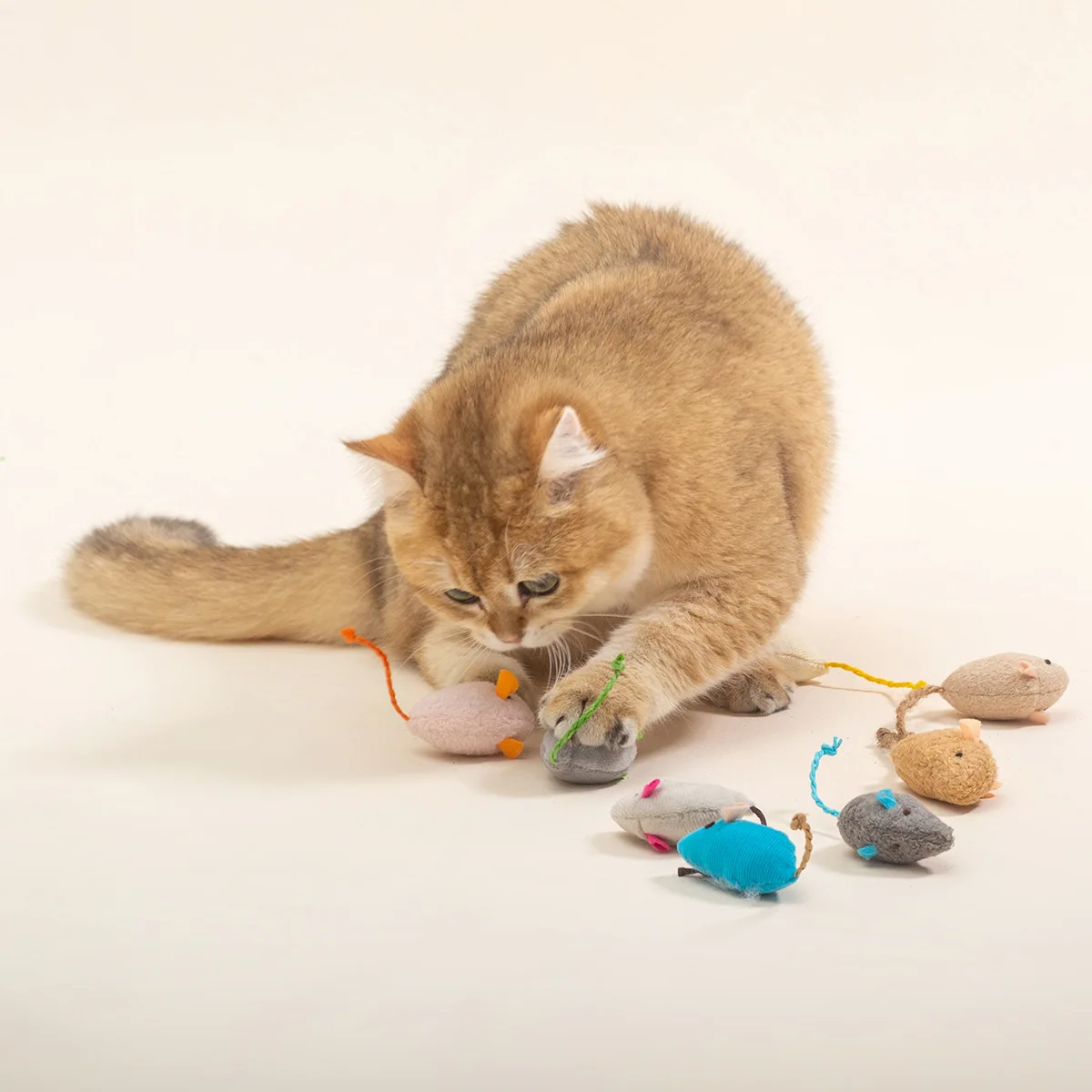 10Pack/Lot Rattle Cat Mouse Toys Also Prefilled Catnip Faux Fur Cat Toys Interactive Cat Game Catnip Toys for Cats Pet Products