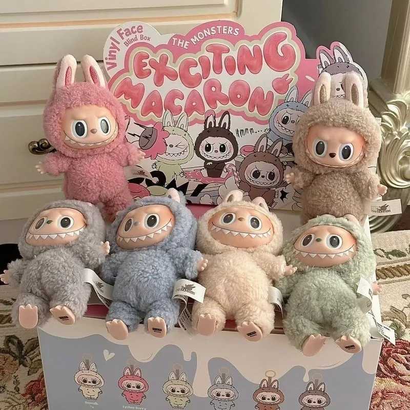 1 1 Copy Popmart Labubu Monster Series Blind Box Toy Macarone Doll Model Keychain Backpack Pendant Mystery Box Childrens GiftT250318