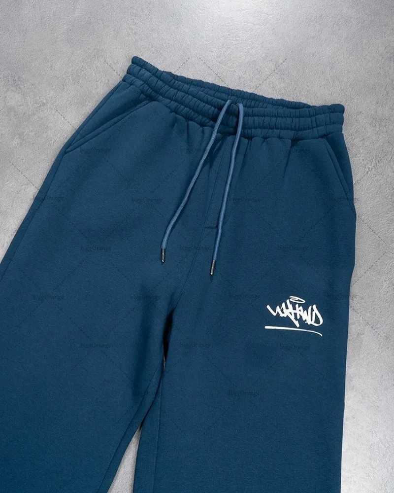 American Street Harajuku Set Fashion Trend Zipper Hoodie Hip Hop Full Match Sweatshirt Retro Drawstring Wide Leg Mens Sports Pants W250318