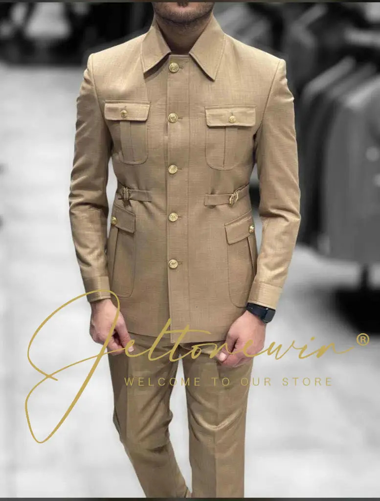 Mens Business Mens Suit for Wedding Party Tuxedos Slim Fit Lapel Suits MaleJacketPants Costume Homme 250224