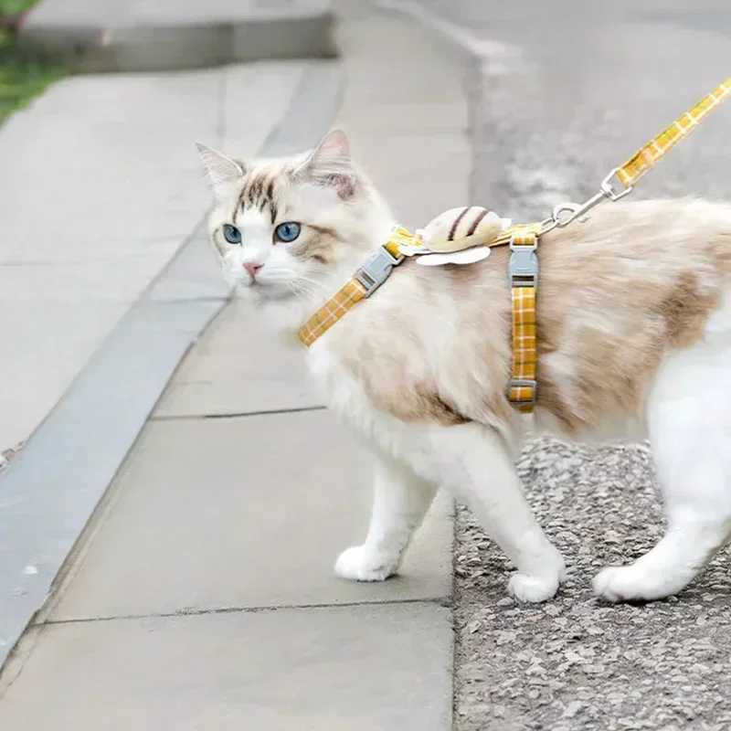 Cat Strap Set with Adjustable Kitten Strap Suitable for Safety Straps for Large and Small Cats Dogs Cute Bees Light Soft PetsT250318