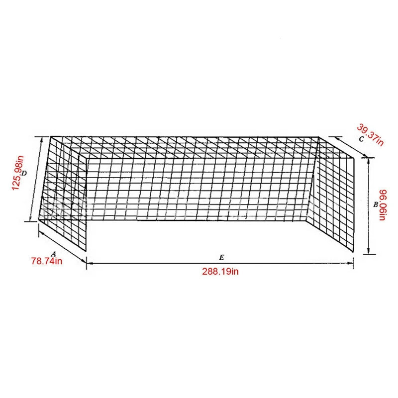 24X8FT Full Size Soccer Goal Net Sports Football Post Netting Training Backyard 250317