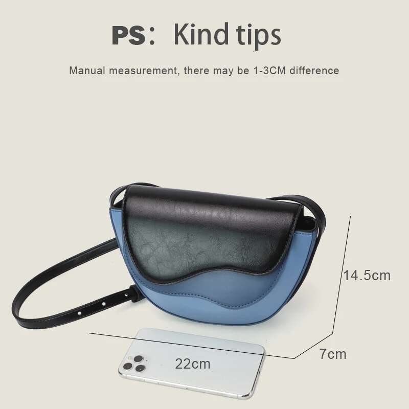 MEDIOW Crossbody Bag For Women Designer Saddle Bags PU Material Shoulder Switching Gradient Color Lotus Leaf Edge Shape