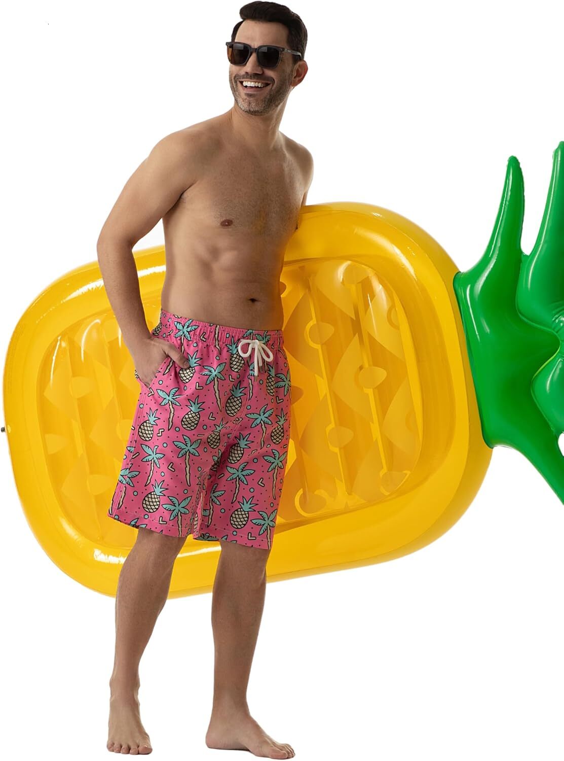 Big and Tall Mens Swim Trunks, Mens Designer Bathing Suit Boardshorts Fashionable printed shorts