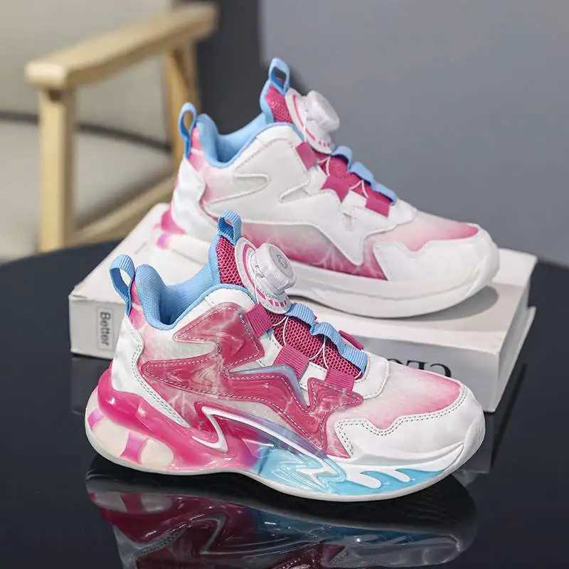 2025 New Boys Summer Basketball Shoes - Breathable Mesh Childrens Sports Shoes - Non slip Soft Bottom for Teenagers - Double Mesh Design W250318