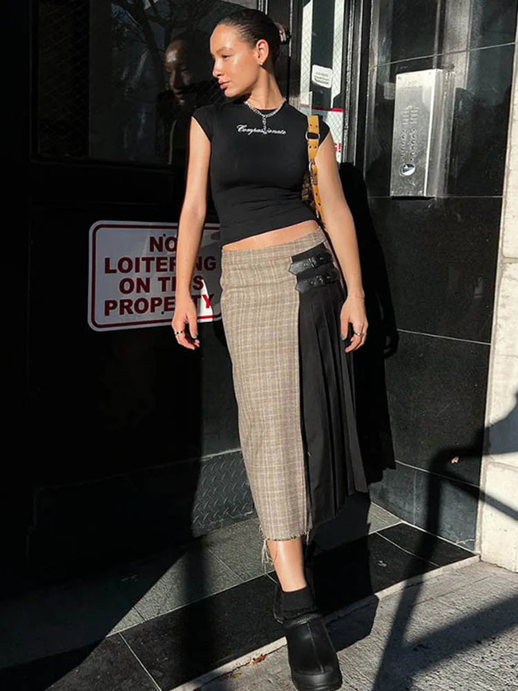 Y2k Streetwear Crop Tops Letter Print Black Tees Short Sleeve Graphics T Shirt Womens 250318