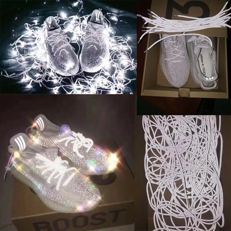 1 pair of reflective sports shoes with round ropes Rholace lightweight shoelaces durable rope length 100120140160CM 250318