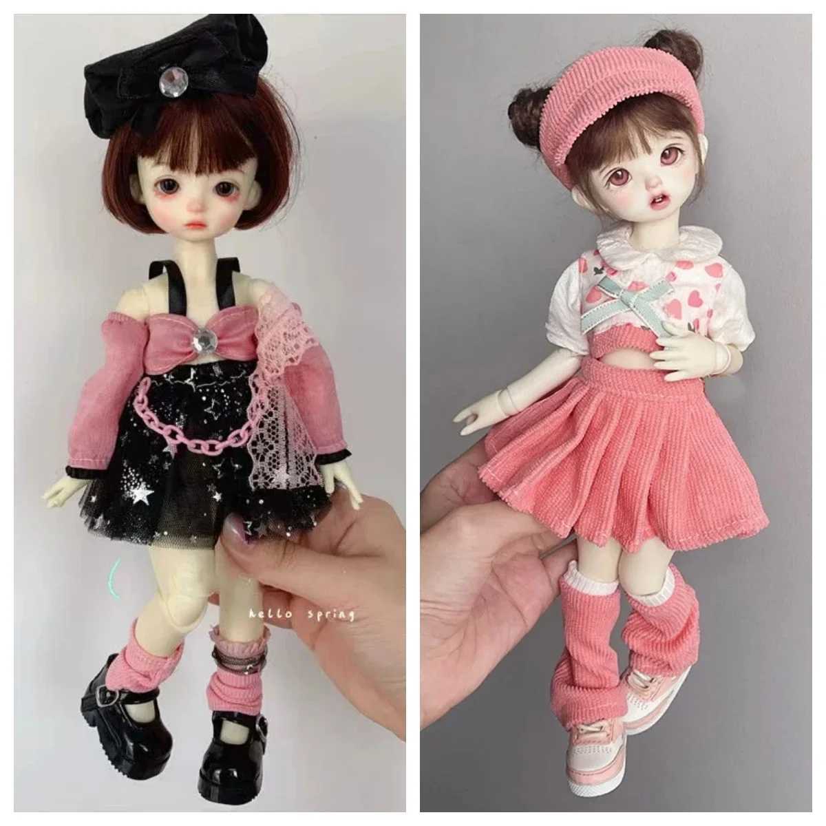 free shipping Fashion Cute Casual 30cm Clothes Replacement Clothing 1/6 BJD Outfit Set Girl Toy Gift Doll Accessories