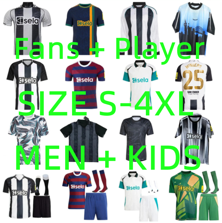 24 25 26 newcaslte united GORDON TONALI soccer jerseys 2025 2026 newcaste NUFC BRUNO G. WILSON ISAK ALMIRON LIVRAMENTO Football Shirt Men Kids Kit Player version