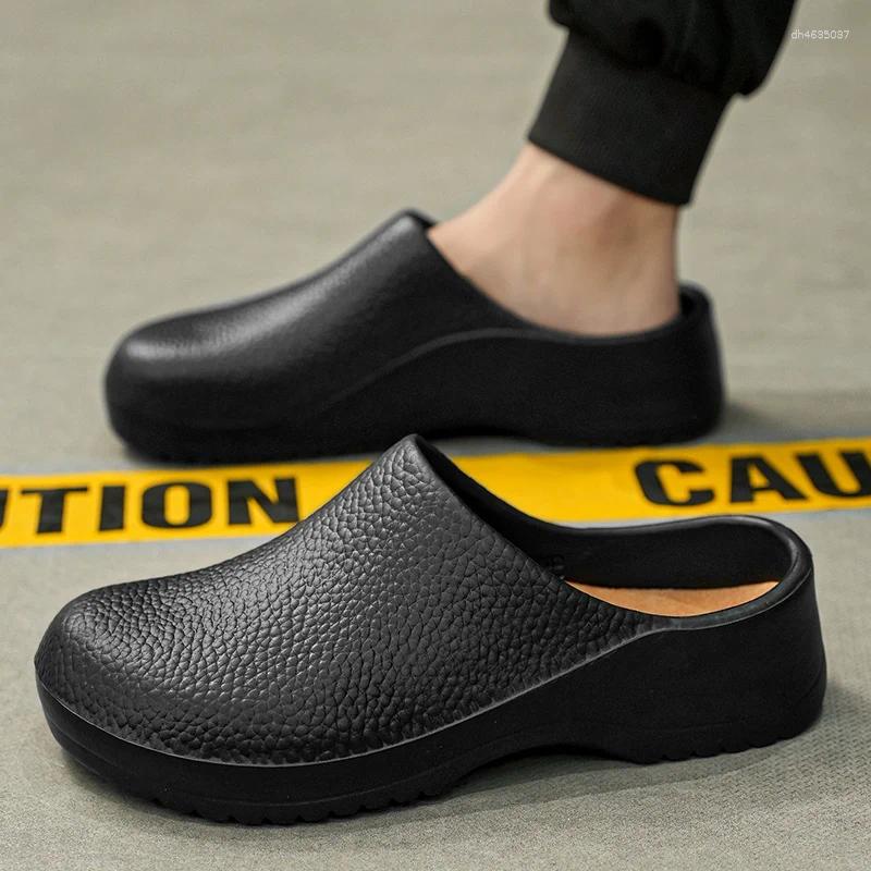 Sandals Men's Summer El Kitchen Non-Slip Oil-Resistant Chef Shoes Safety Breathable Comfortable Flat Work XL 47 hurenlakeshoes