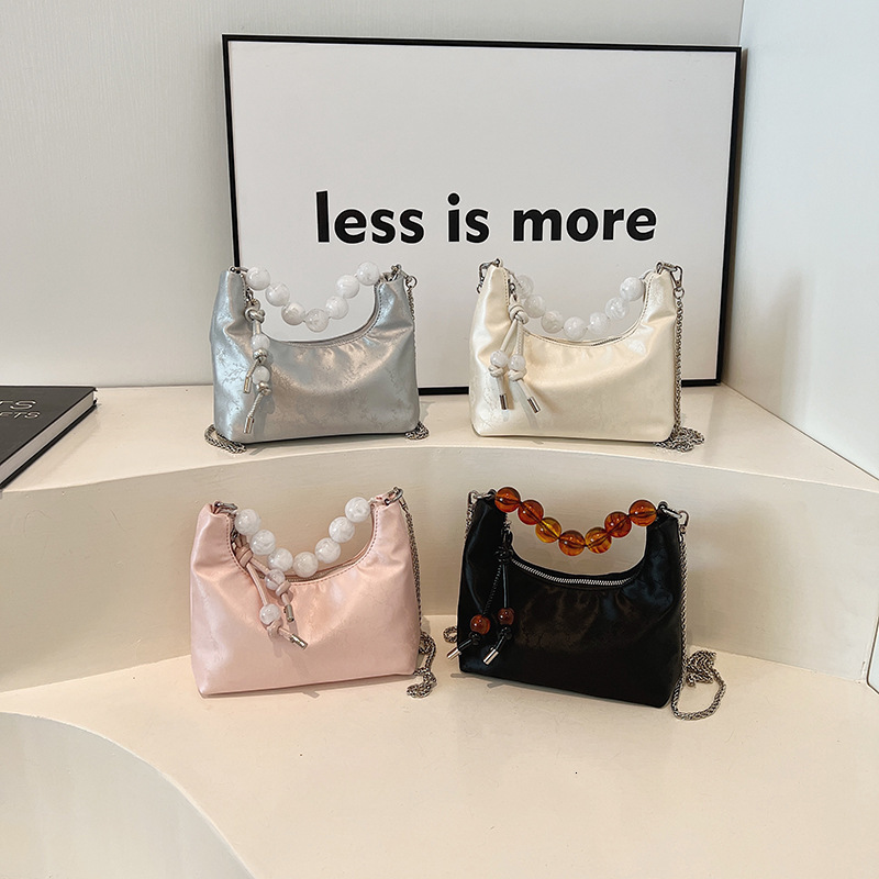 2025 Spring summer Fashion Designer Mini Cloud Bag Women s Trendy Chain Pearl Handbag Multi Functional Crossbody Bag Leisure Vacation Wallet Handbag