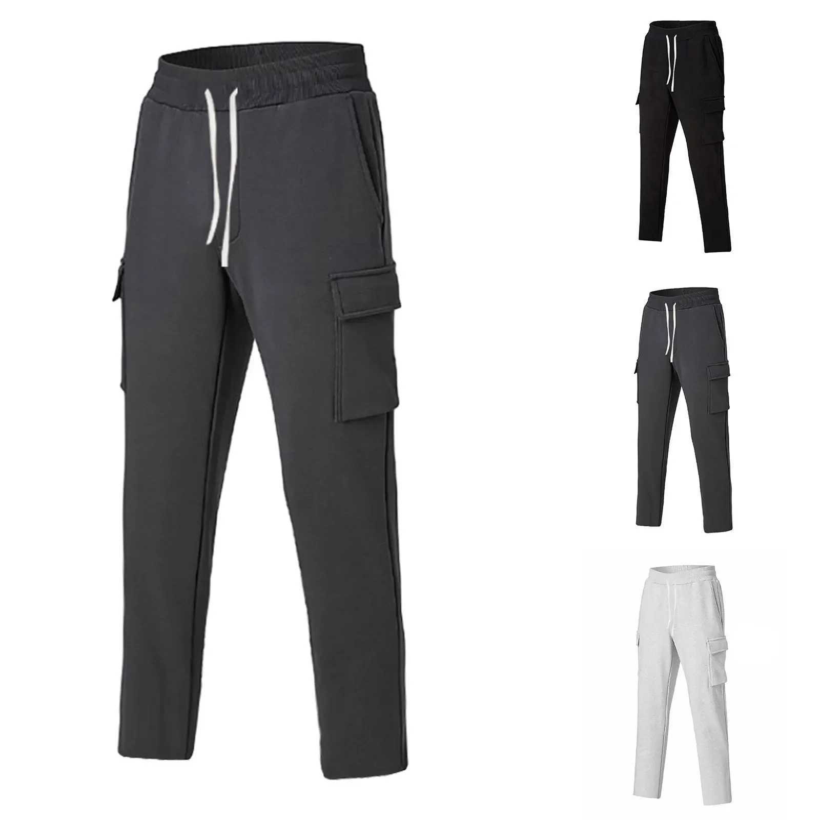 Mens casual pants dragged earth style jogging pants multi pocket lightweight long sports pants outdoor street clothing mens loose pants W250318