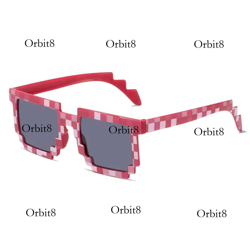 New fashion Sun Hot Sale Sunglasses Creeper Glasses Novelty Mosaic Funny Goggles Boys Girls Pixel Eyewear