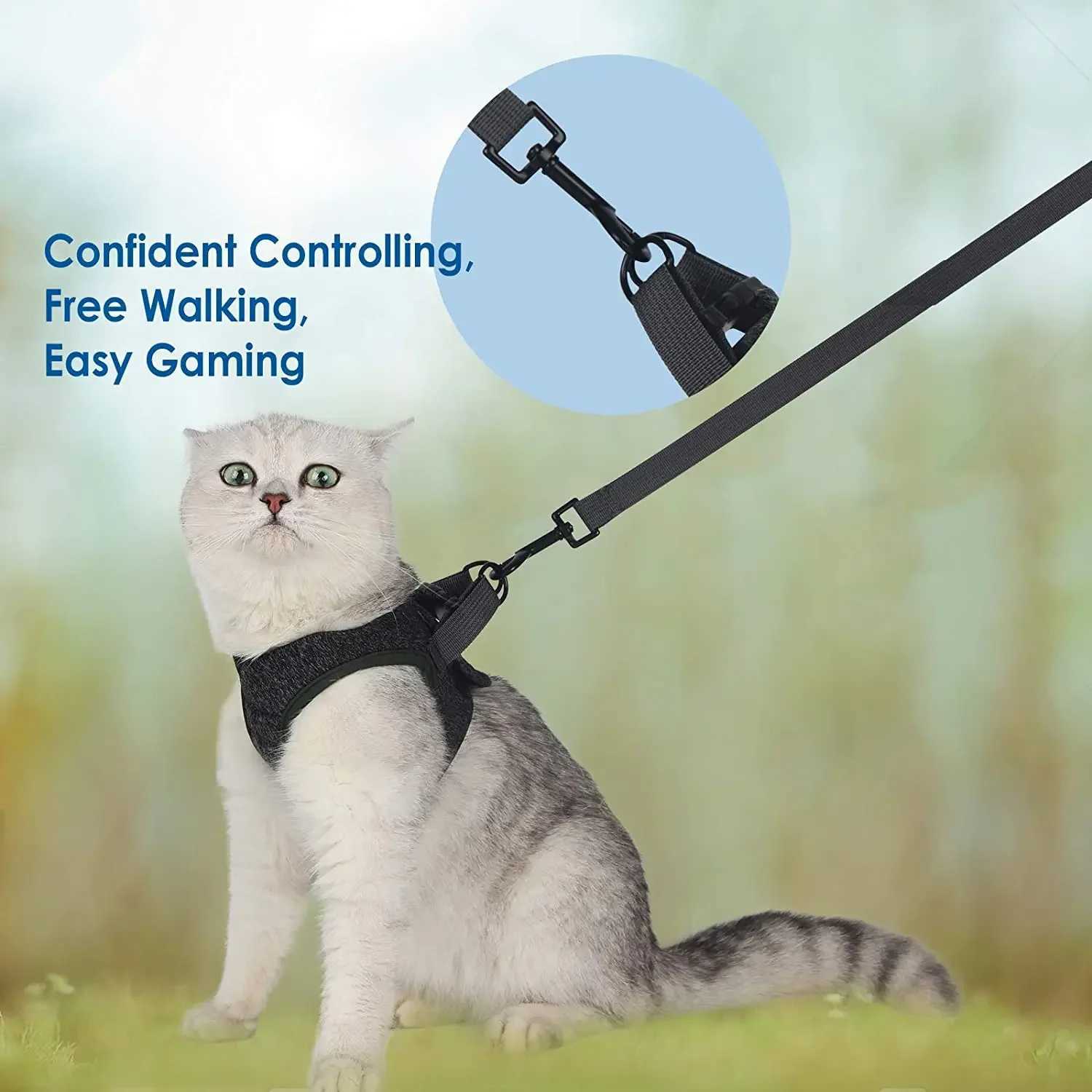 Adjustable Anti-Escape Small Cat Belt Kitten Harness Light Breathable Soft Pet Vest Wiring Harness Traction Belt Kitten WalkingT250318