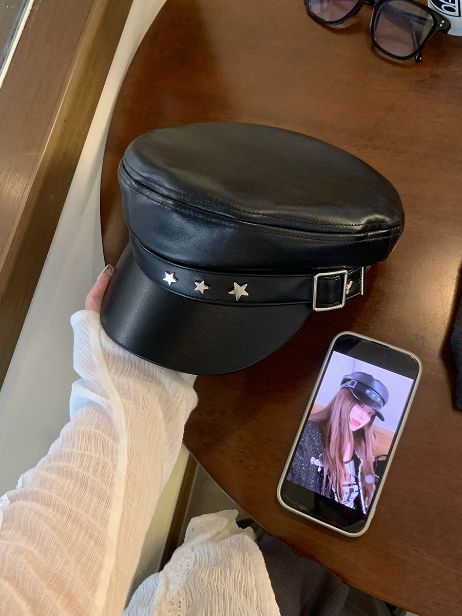 Star Element Navy Duck Tongue Hat British Retro Fashion Beret 2025