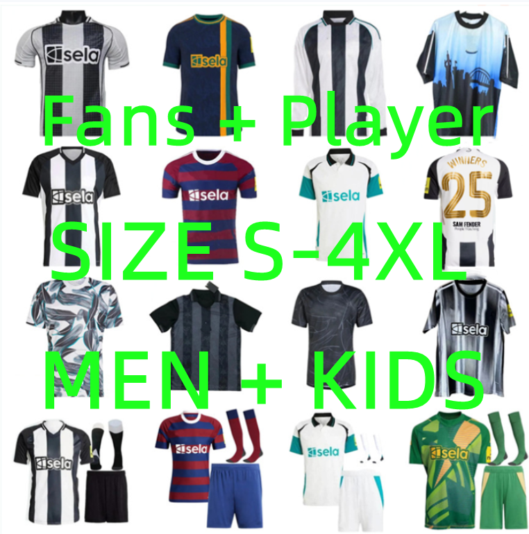 TONALI BRUNO G. 24 25 26 newcaslte united Soccer Jerseys 2025 2026 newcaste ISAK NUFC GORDON WILSON JOELINTON LIVRAMENTO Football Shirt Men Kids Kit Player version