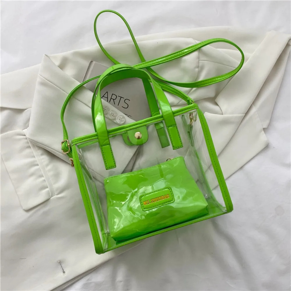 Women Transparent Clear Purse Crossbody Shoulder Bags with Removable Strap Stadium Approved Bags Zipper Closure 250314