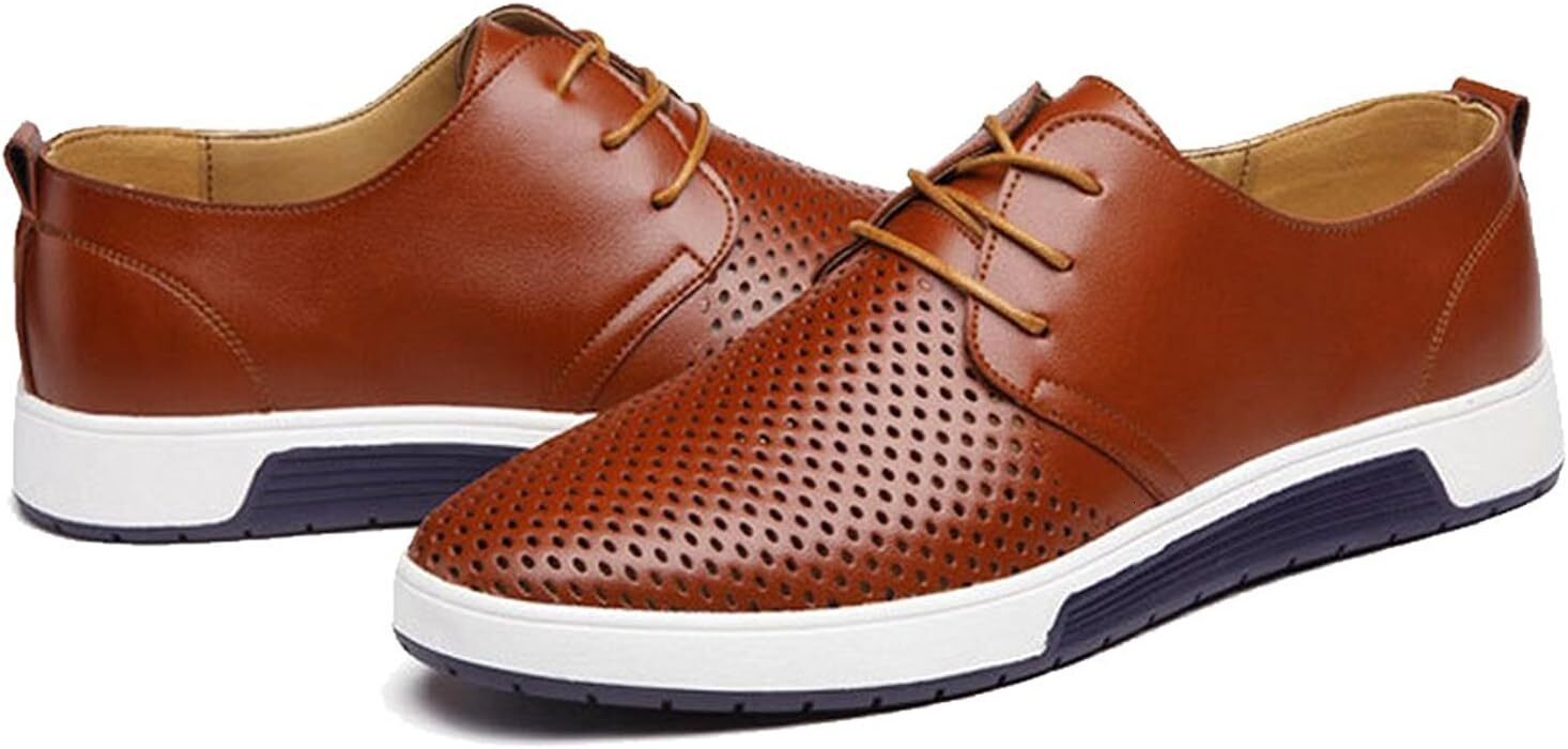 Men's casual Oxford shoes breathable flat bottom fashionable sports shoes