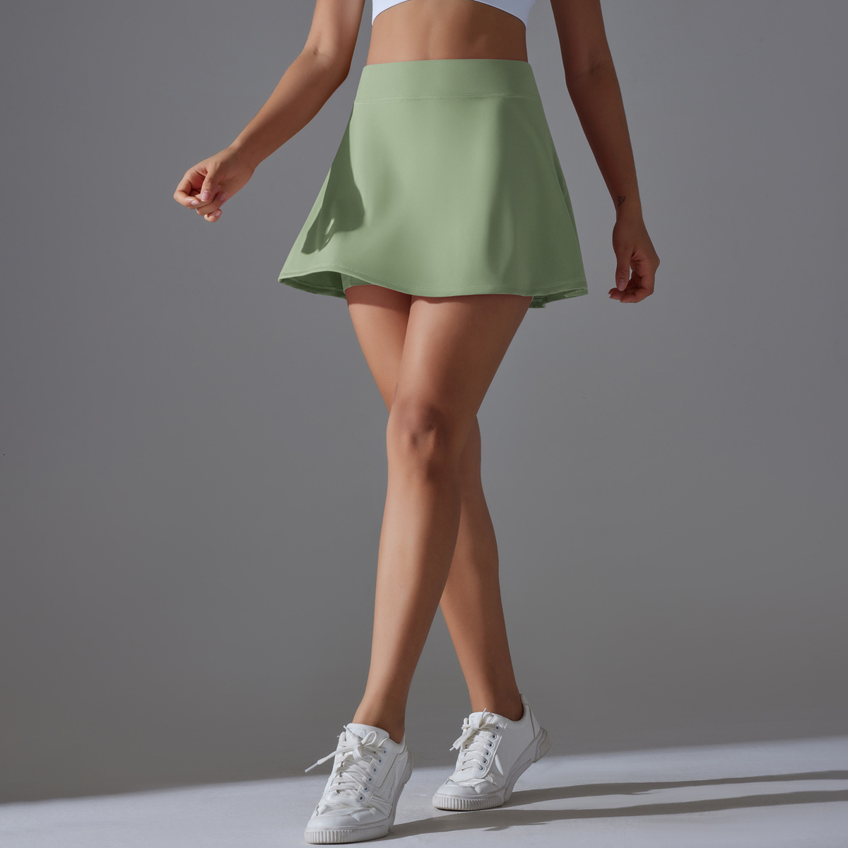 New tracksuit tennis high waisted slimming fake two-piece fitness base skirt, pants with side pockets, sports yoga suit leggings